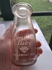 Vintage Pinkish Hue Glass Half Pint Milk Jar From Gem City Dairy, Baraboo, WI.
