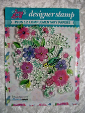 Big Dot Dash design Song bird flowers designer clear ink stamp embossing die New