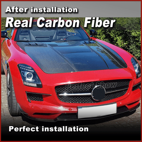 Parachoques delanteros de carbono Splitters Canards se adapta a Mercedes SLS AMG C197 R197 - Imagen 2 de 12