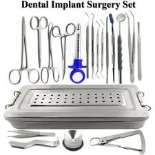 Dental Oral Surgery Implant Kit W/Box Dentistry Surgical Instruments 19Pcs