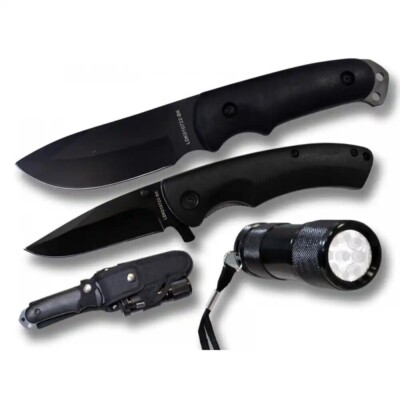 Bortac™ Survival Knives and HyBeam™ LED flashlight Trio in compact EDC ...