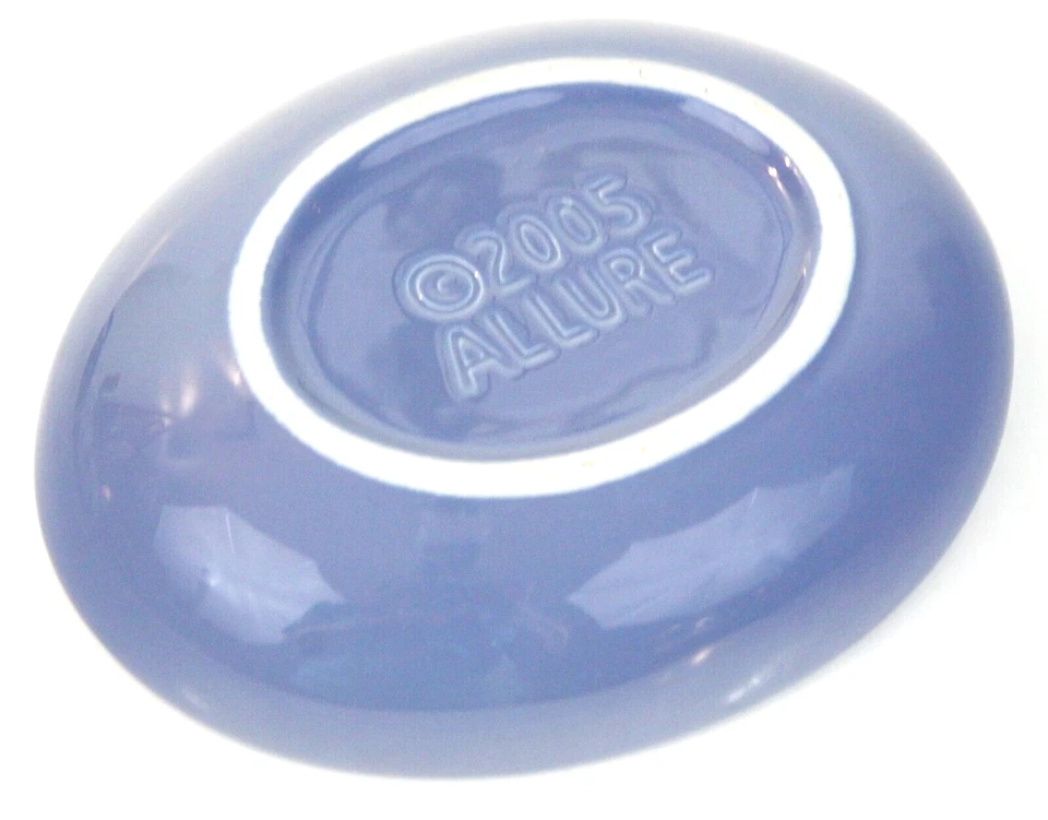 Jabonera de cerámica azul plato de baratija Allure 5,25" ovalado 2005 Foto 3 de 4