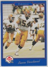 1991 Jogo #3 Pierre Vercheval Edmonton Eskimos HOF Western Ontario