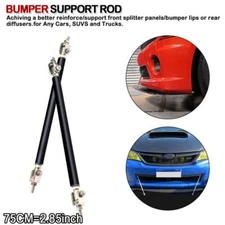 2x Adjustable Bumper Lip Splitter Strut Rod Tie Support Bars Spoiler Universal ,