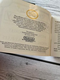 Monopoly NES Nintendo 1991 w/ Rare Poster Insert And Instructions Game Cartridge