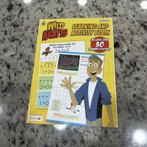 PBS Wild Kratts Educational Learning and Activity Workbook w/Stickers Ages 5-8 - Afbeelding 1 van 4