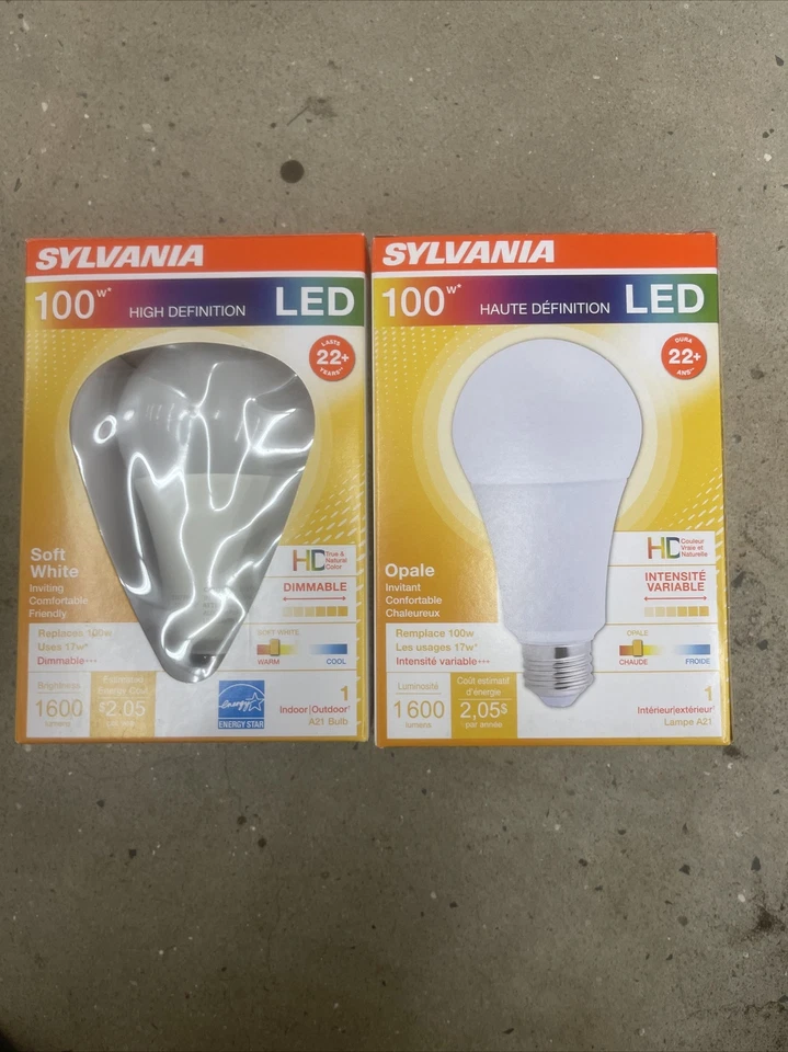2 Count Sylvania High Definition 100w/17w LED Soft White Dimmable A21 Bulb - Image 4 of 4