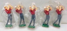 (5) Vintage 70&rsquo;s 80&rsquo;s Golf Player Golfer Cake Topper Figurine + Club NEW NOS 4&rdquo;