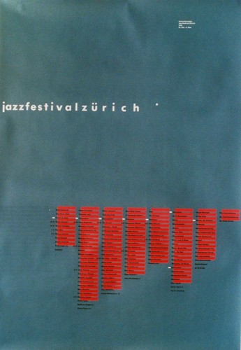Original vintage poster JAZZ FESTIVAL ZURICH MUSIC 1993