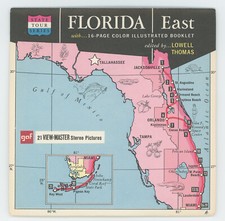 Florida EAST State Tour 1968 View-Master Packet B-958 with Factory TEST Reels