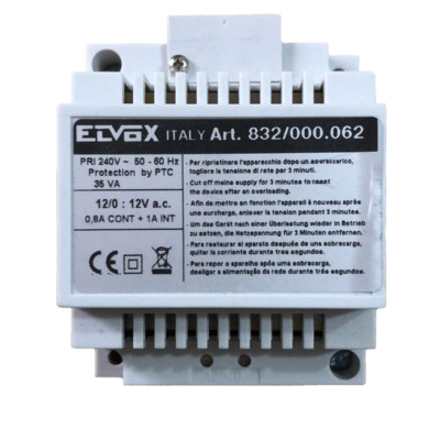 Vimar Elvox 832/000.062 Audio Intercom Netzteil 36VA PSU 12V