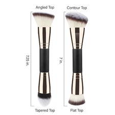 Dual Ended Foundation Blush Makeup Brush Blending Liquid Powder Concealer Cream