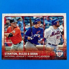Giancarlo Stanton Anthony Rizzo Lucas Duda 2015 Topps #313 MLB Marlins Cubs Mets