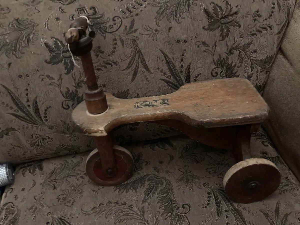Wooden tricycle for toddlers sales