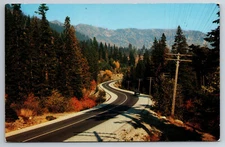 WA, Skykomish, Stevens Pass, 40s Car, Vintage Postcard