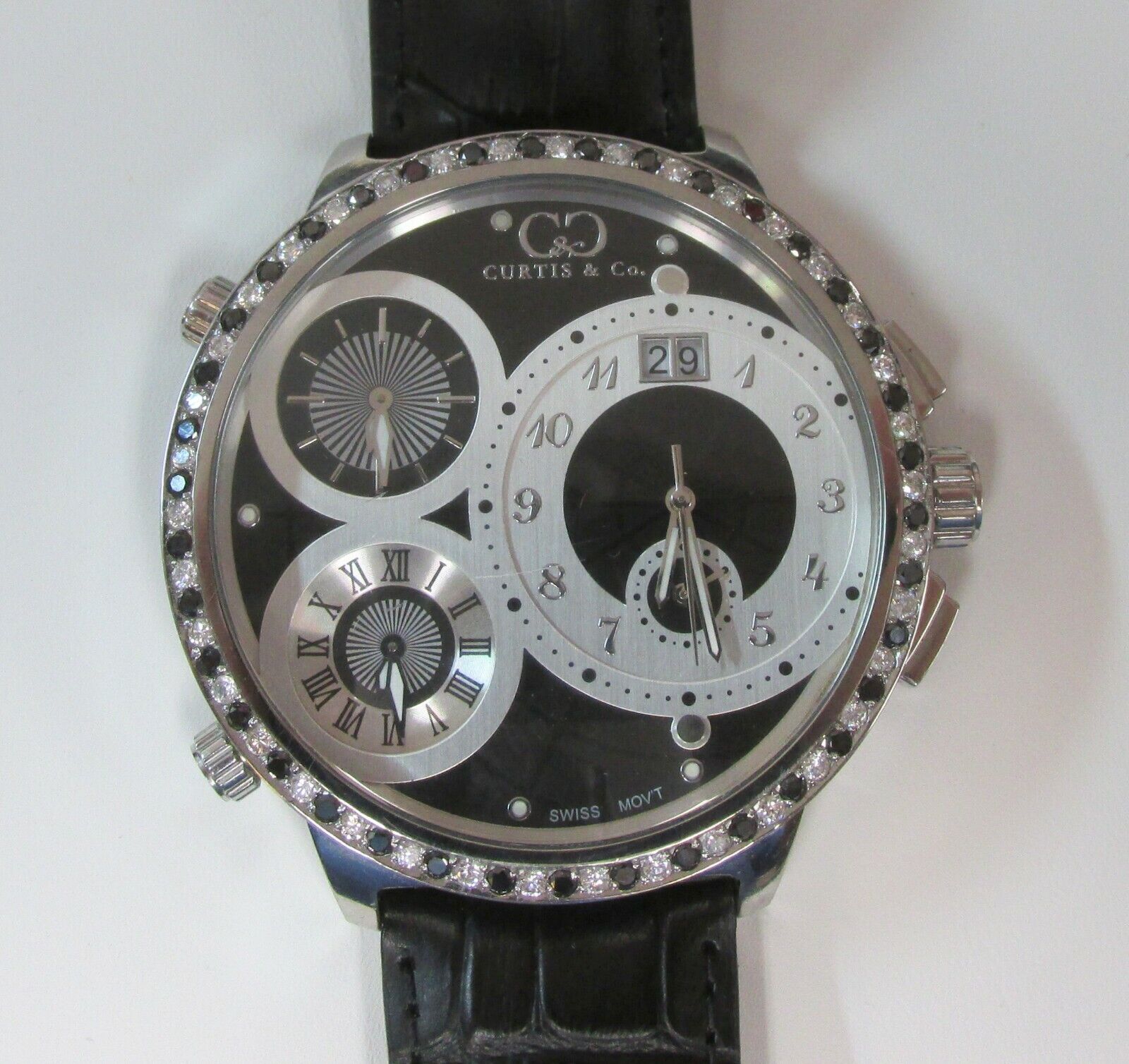 Curtis & Co. Big World Time 4 Time Zone Wristwatch