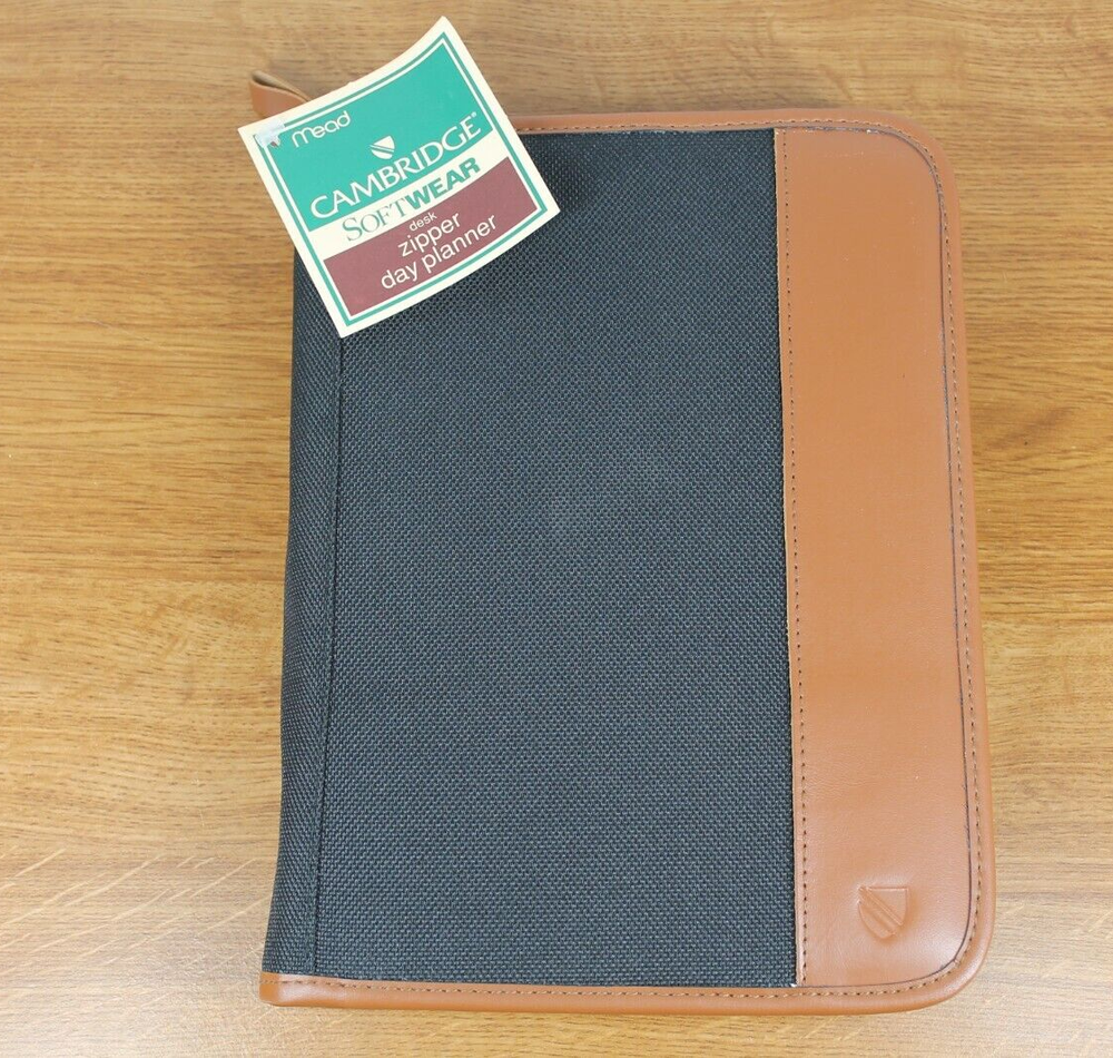 Cambridge Softwear Mead Desk Zipper Day Planner - 47066 Black - NEW Multi Pack  