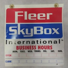 Fleer Skybox Store Window Door Display Sign Business Hours Thank You Call Again