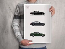 POSTER - MERCEDES CLS EVOLUTION - (A4 A3 A2 Sizes) C219 C218 C257