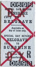 VR Ticket - SUNSHINE to BELGRAVE - DX Special Day Return