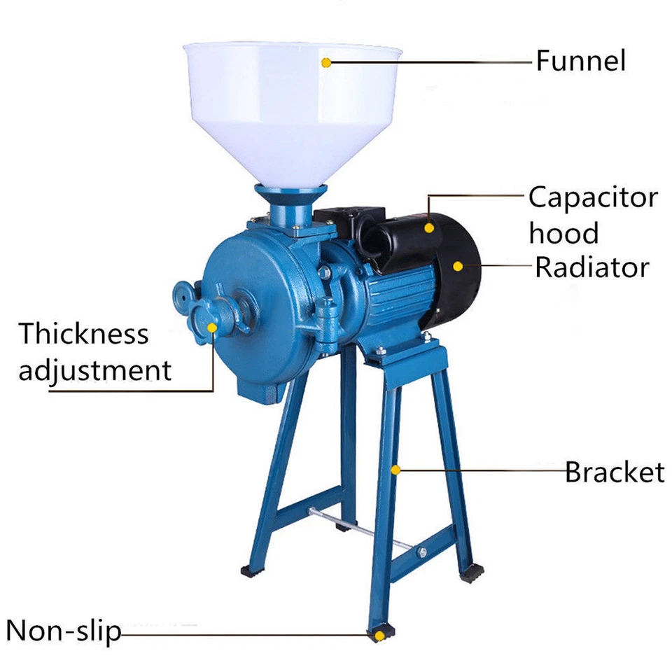 Electric Mill Grinding Molino De Maiz Electrico Corn Grinder Machine With Funnel - Image 3 of 4