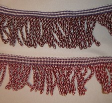 3 Yd. TWISTED FRINGE TRIM 2 1/4" choice of 2 colors 