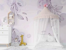 3D Hand Draw Leaves Wallpaper Wall Mural Removable Self-adhesive Sticker9821