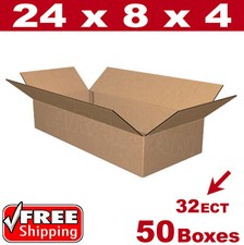 50 - 24x8x4 Cardboard Boxes Mailing Packing Shipping Box Corrugated Carton