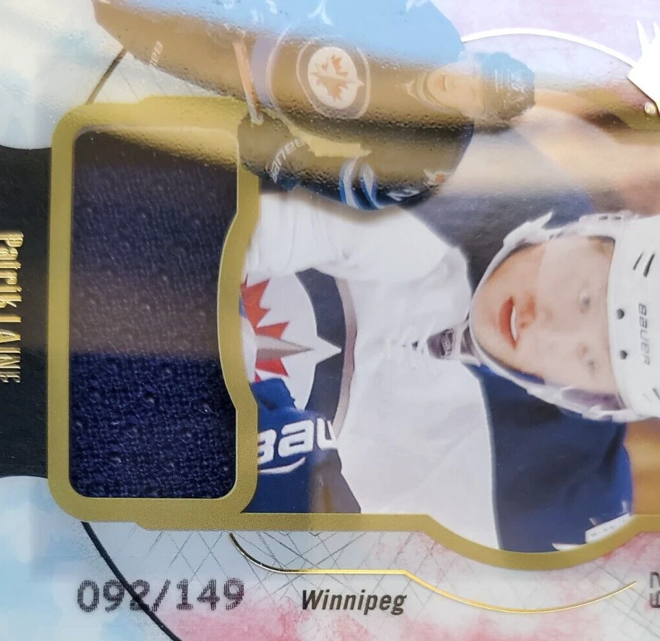2016-17 SPX Patrik Laine Shadow Box Rookies Red Patch 92/149 #74 Winnipeg Jets - Image 2 of 3