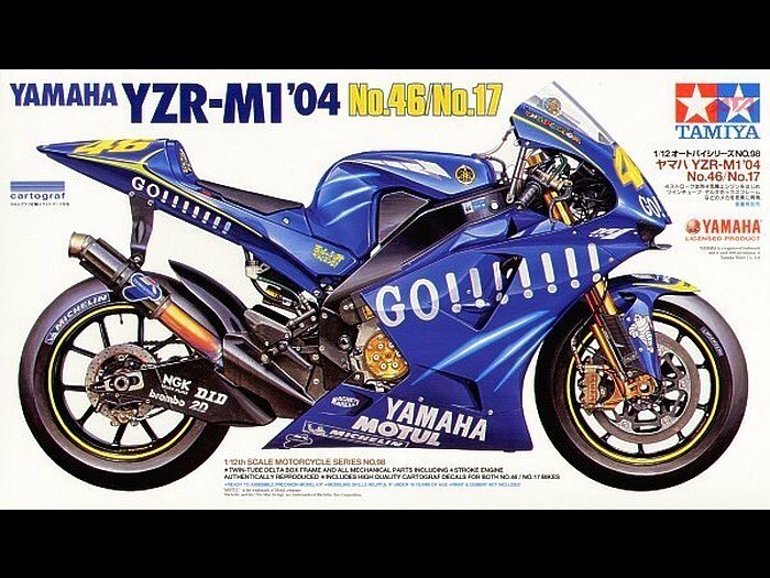 Tamiya 1/12 Motocycle Series - Yamaha YZR-M1 04 No.46 & No.17