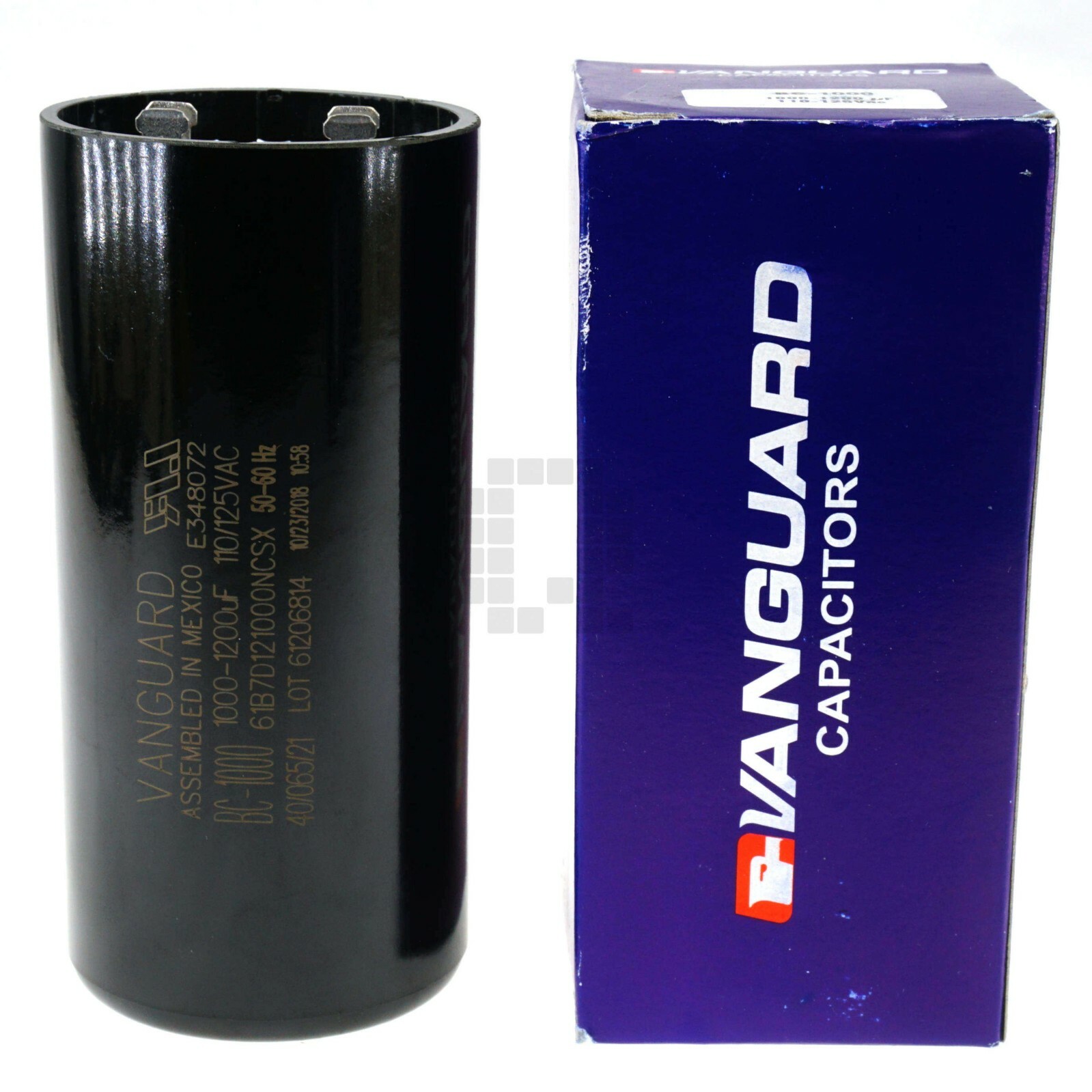 Vanguard BC1000 Electric Motor Start Capacitor, 10001200 uF, 110