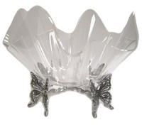 Arthur Court Butterfly Stand With 14-inch Acrylic Bowl, New, Free Shipping Arthur Court Butterfly Stand With 14-inch Acrylic Bowl, New, Free Shipping