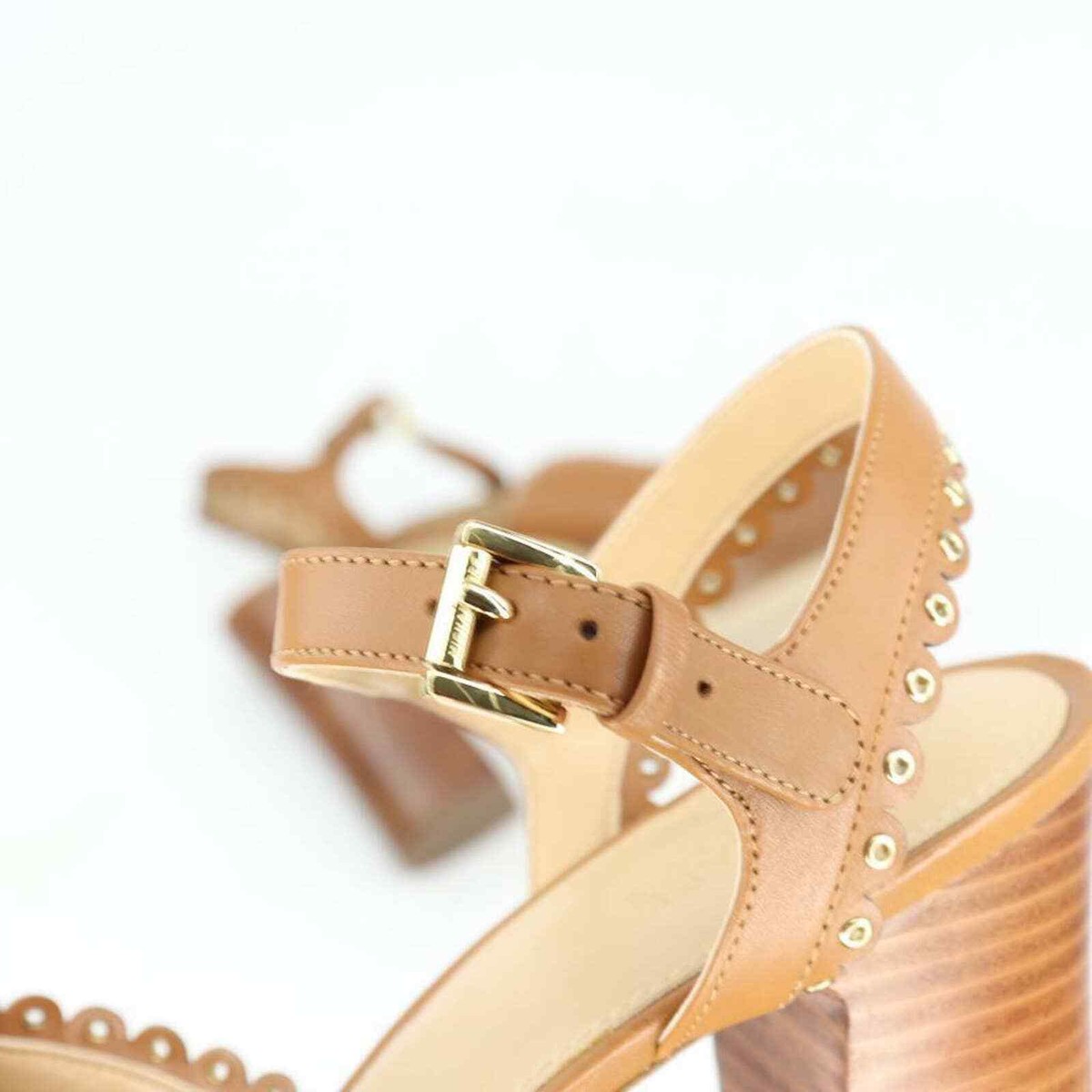 Michael Kors Womens Jessie Sandals Brown Platform Heels  display picture 1