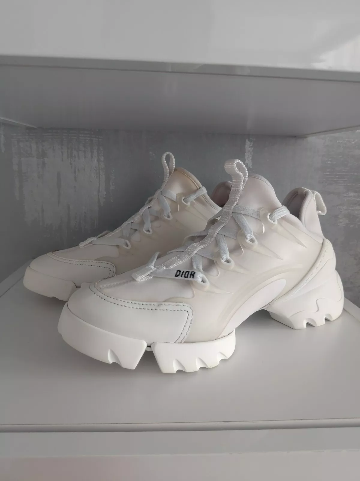 Chaussures Christian Dior D Connect baskets baskets cuir caoutchouc tissu technique