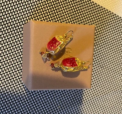 Boucles d’oreilles GAS BIJOUX - Modèle Scaramouche - Rouge & Or - Neuves ! - Photo 1/4
