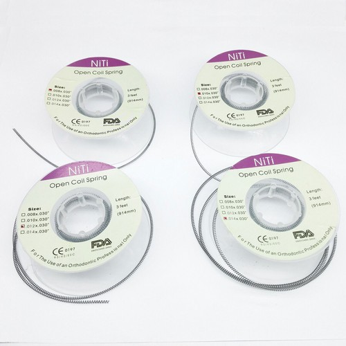 Dental Orthodontic Niti Open Coil Spring Spool .008/010/012/014 Inch 914mm - Afbeelding 1 van 19