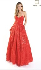 LUCCI LU ball gown Embroidered Tulle New with tag Size 0