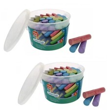 72Pc Jumbo Pavement Colour Chalk Outdoor Floor Game Art Drawing Chunky Large