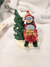 Snowmen On Jet Ski Stocking Hanger Base Figure Sears 1990s Small Chip In Hat Snowmen On Jet Ski Stocking Hanger Base Figure Sears 1990s Small Chip In Hat