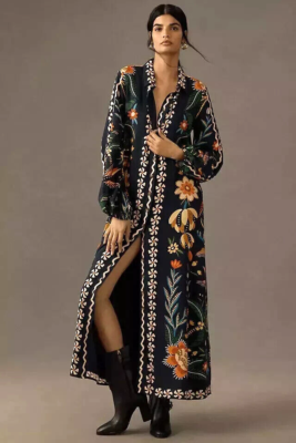 farm for anthropologie black floral dress Anthropologie Farm Rio One-Shoulder Ruffle-Hem Dress Black Floral Size M  NWT