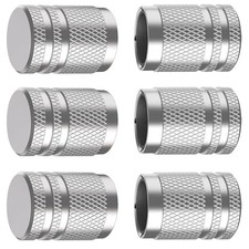 Tire Valve Stem Caps - 6 pcs , Tire Caps, Tire Valve Caps,Metal Valve Silver