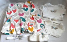 Reborn baby dolls clothes and accessories bundle to fit 20/22inch doll. 672