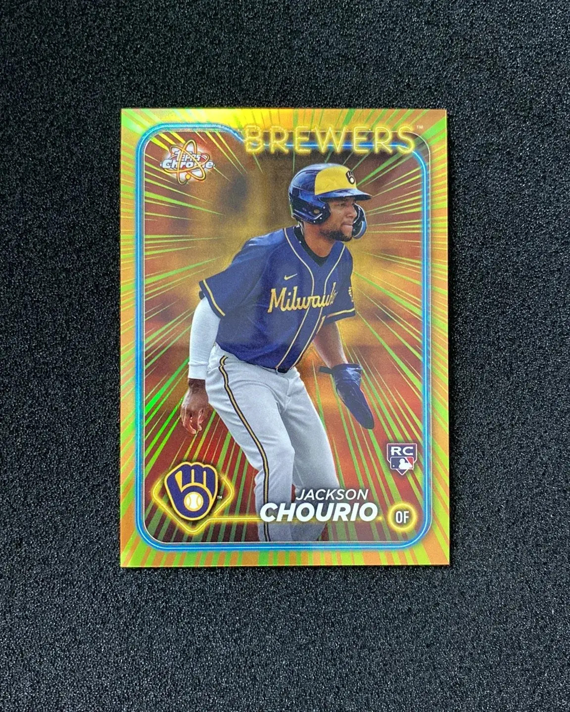 2024 Topps Chrome Radiating Rookies SSP Lazer Jackson Chourio RC Rookie QI95