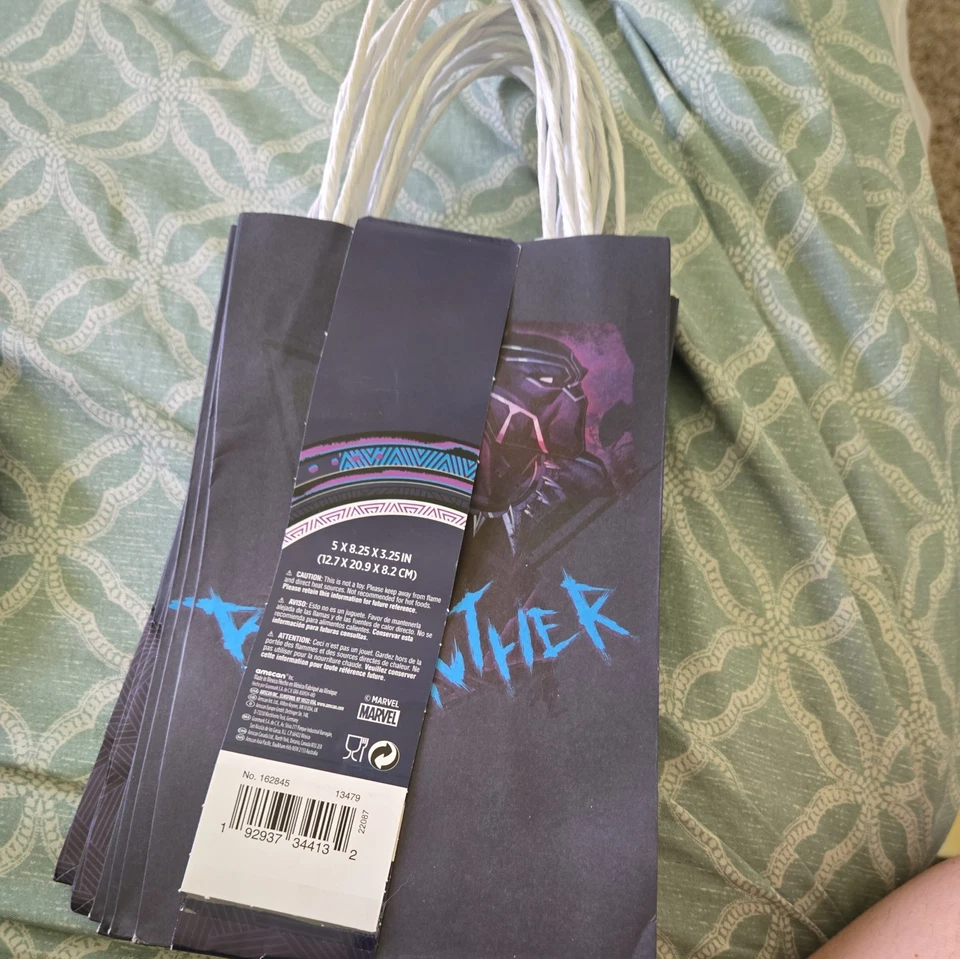 Nuevo en Paquete Marvel Pantera Negra Papel Fiesta de Cumpleaños Favor Bolsas (8)🌟🌟 Foto 2 de 2