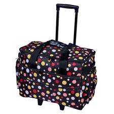 Black and Multi Spot Sewing Machine Trolley Bag 51 x 38 x 28cm - Birch 006106/BM