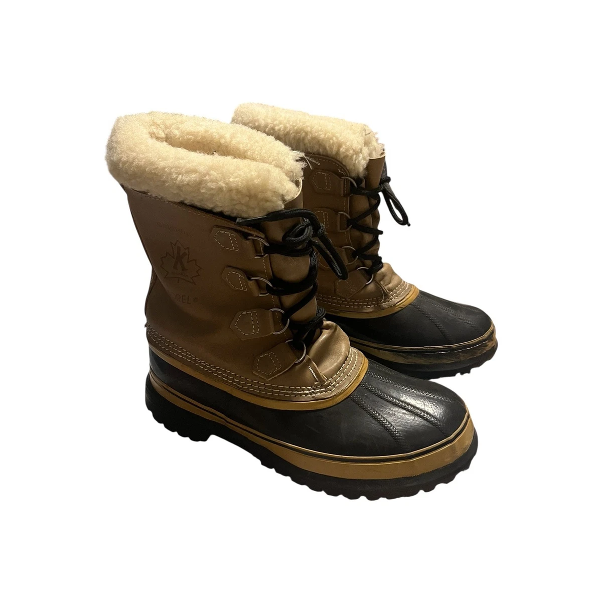 Sorel Caribou Vintage Made in Canada Leather Waterproof Winter Snow Boots Men 12 Sorel Caribou Leather Boots for Men for Sale | Shop New  main image 3