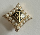 Alpha Tau Alpha Vintage - Antique Honor Society Pin Gold Filled 16 Seed Pearls — photo 1
