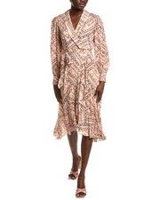 Elie Tahari The Linnea Faux Wrap Dress Women's Pink 8