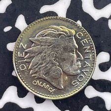 1960 Colombia 10 Centavos Lot#C7295 High Grade! Beautiful!