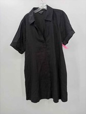 Pre-Owned J Crew Black Size Medium Knee Length Short Sleeve Dress
